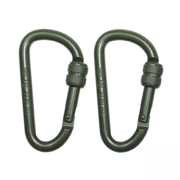 Karabíner zöld 6mm x 6cm