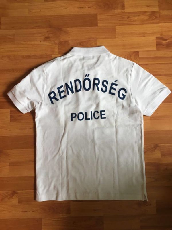 Rendőrségi feliratos rövid ujjú galléros póló - Image 3