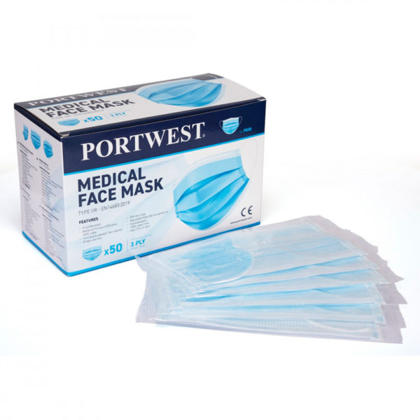 Portwest orvosi maszk egyesével csomagolt