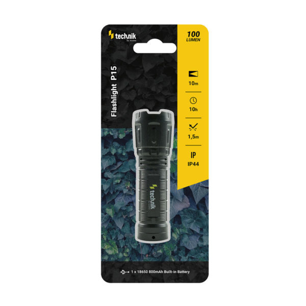 Technik lámpa P15 (akkumulátoros) XPE LED + micro USB (100 lumen)