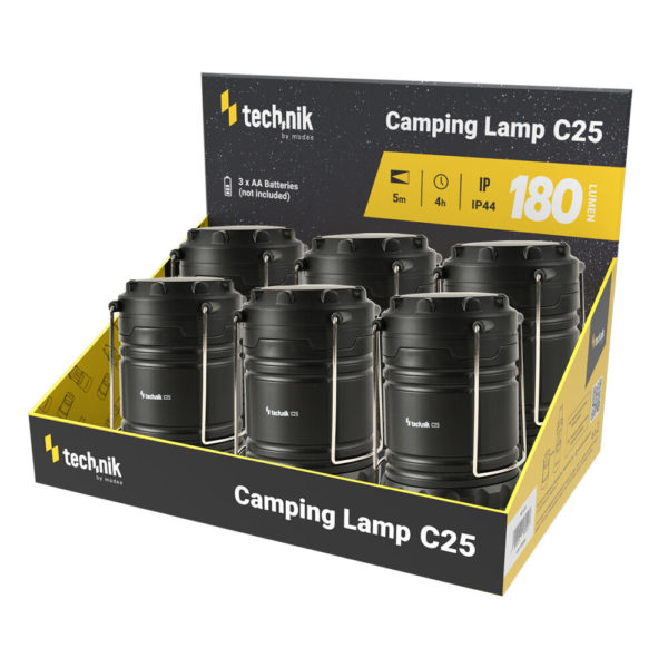 Technik Kemping Lámpa C25 (3xAA/nem tartozék) COB IP44 (180 lumen)